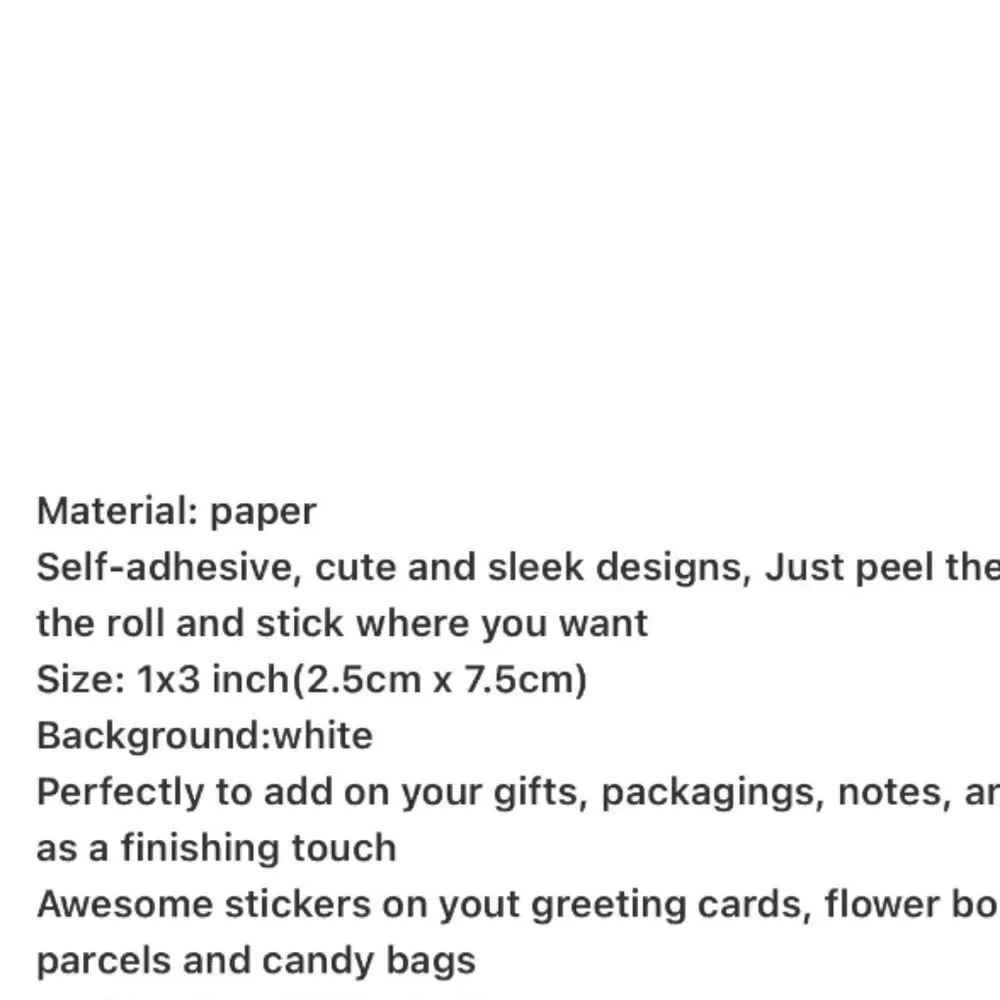 Thank You Stickers for Small Business 10 Indivdual